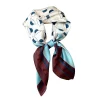 70x70cm Checks High quality Silk Scarf WJ-986009