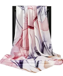 70x70cm Flowers Prints High quality Silk Scarf WJ-986016