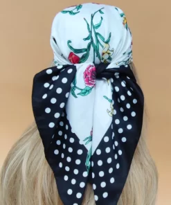 70x70cm Flowers High quality Silk Scarf WJ-986020
