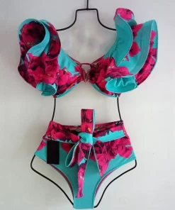 Classical Bikini halter top Swimsuits With Metal Buckle YY-925486
