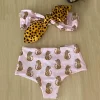 Classical Alphabet One-piece Smocked Swimsuit YY-925488