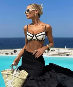 Quick-drying Sexy Tankini Smocked Swimsuits YY-925500