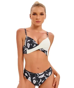 Quick-drying Sexy One-piece Smocked Swimsuit with Pads YY-925551