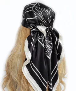 120x8cm Chains Embroidery Handbag Ribbon Scarf Neck Bow WJ-987023