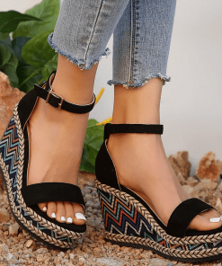 Classic AlphabetS Embroidery Sandals With Open Toe LX-872260