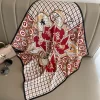 90x90cm Classical Embroidery High quality Silk Scarf WJ-986077