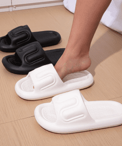 Classic High Quality Real leather Slippers with strap LX-872265