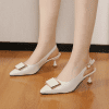 Fashion High Quality Real Leather 10.5cm Heel Sandals LX-872345