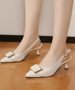 Fashion High Quality Real Leather 10.5cm Heel Sandals LX-872345
