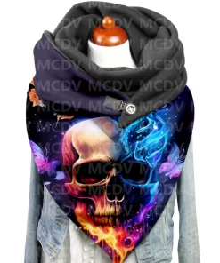 3 Color Knitted Cashmere Hooded Neck Warmer WJ-985453