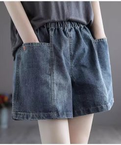 sheepskin embossed biker leather shorts WKZ-93602