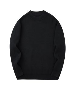 Round neck letter thick wool cardigan MY-93208