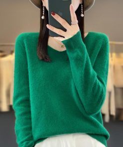 Printed wool knitted sweater MY-93261