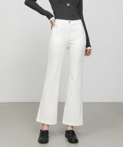 Full printed polka dot denim pants WKZ-93623