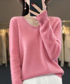 Classic black and white contrasting pocket knit cardigan MY-93249