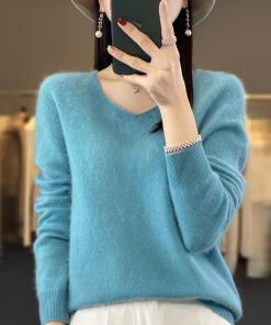 New color block embroidered sweater MY-93211